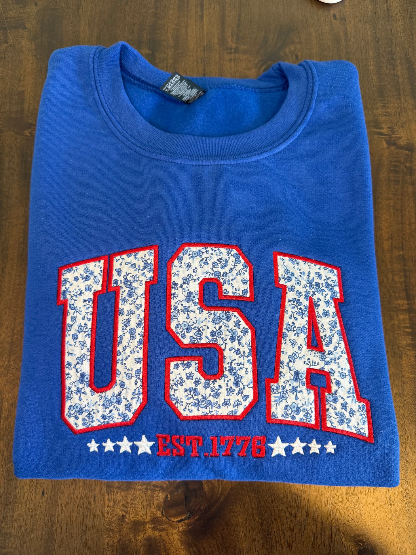 USA EST 1776 Sweatshirt - Patriotic Crewneck