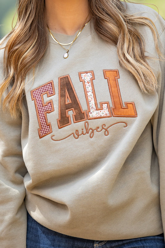 FALL Vibes Patchwork Sweatshirt