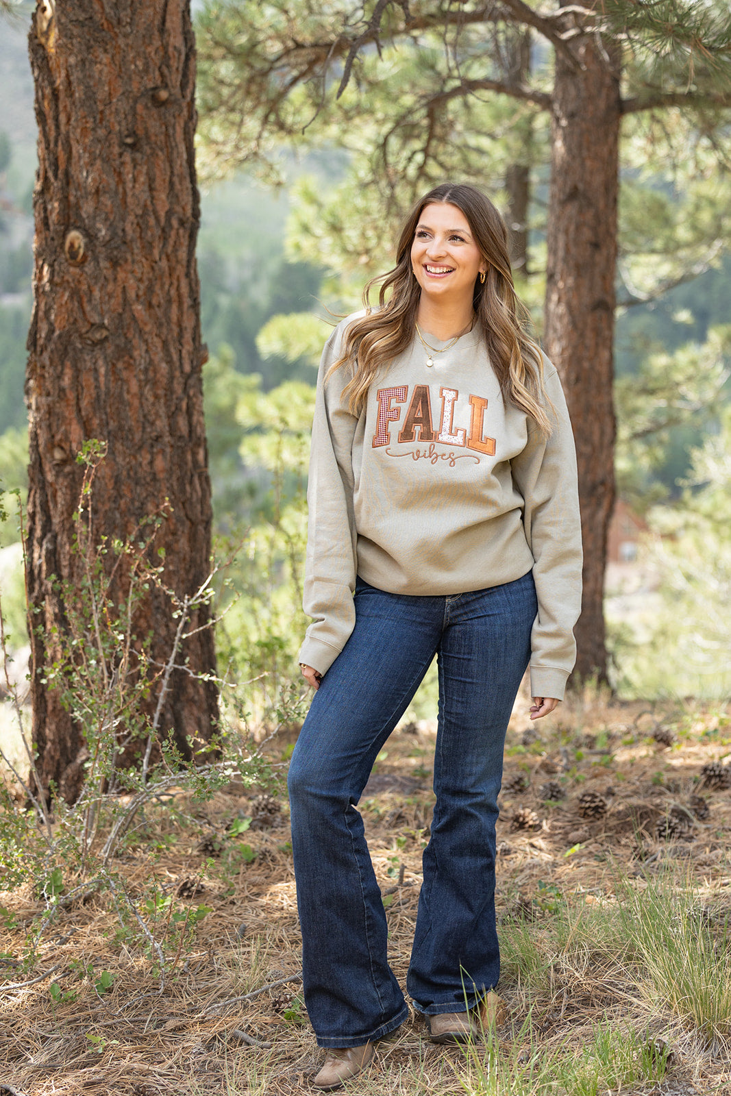 FALL Vibes Patchwork Sweatshirt